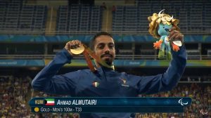 أحمد المطيري الكويت الميدالية الذهبية ألعاب القوى مسابقة 100م كراسي متحركة